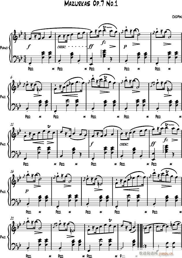 Mazurkas Op 7 No 1()1