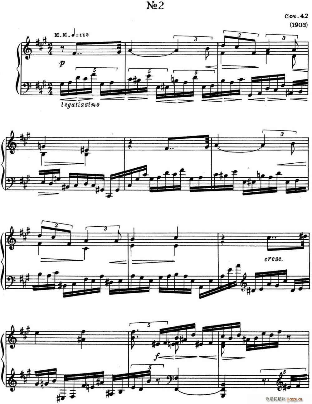 ˹Ǳ ϰ Op 42 No 2 Alexander Scriabin Etudes()1