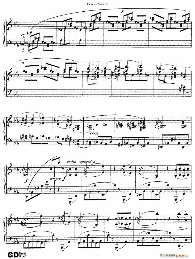 Faure Mazurka Op 32 Mazurka Op 32(ʮּ)8