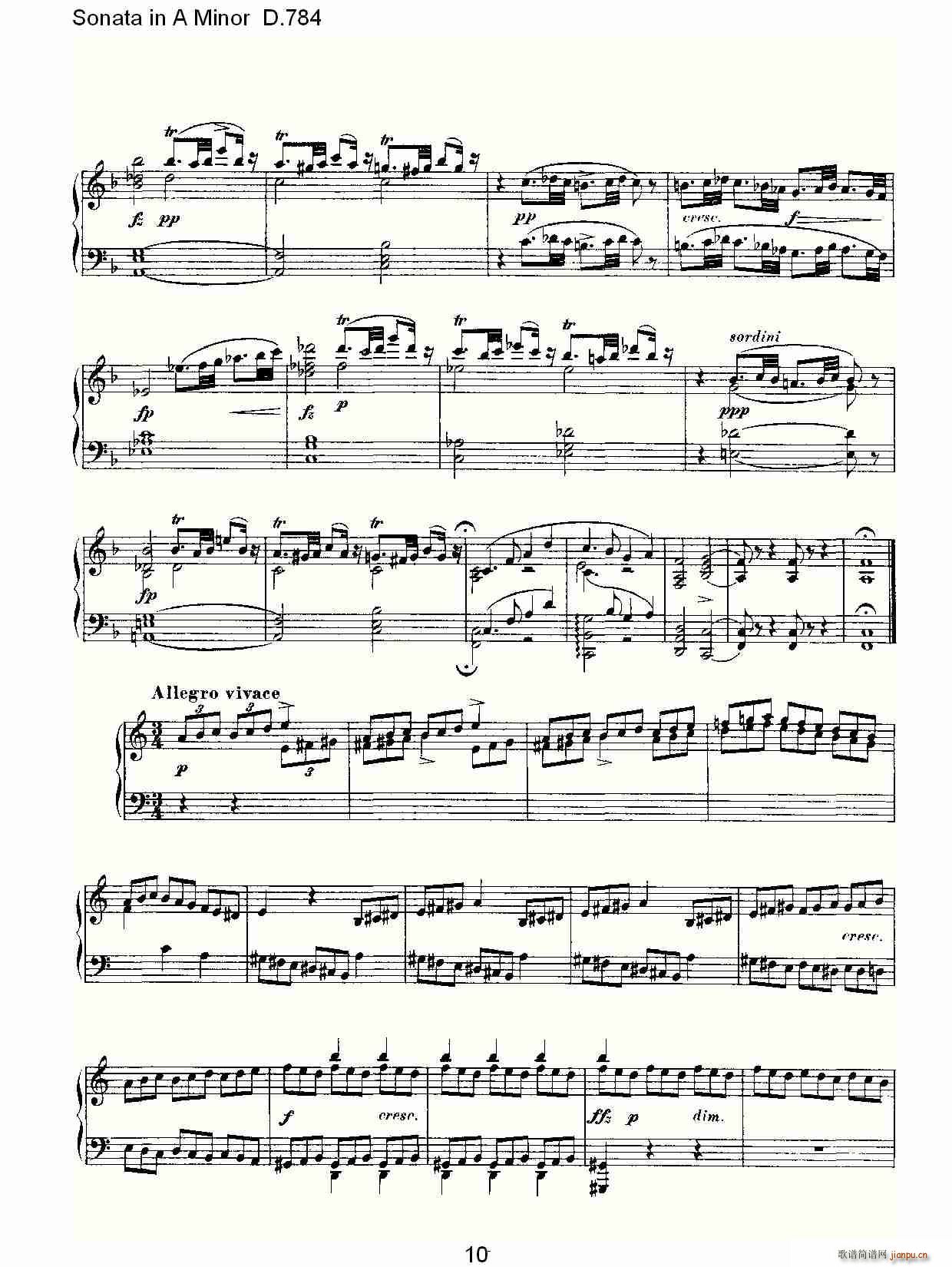 Sonata in A Minor D.784(ʮּ)10