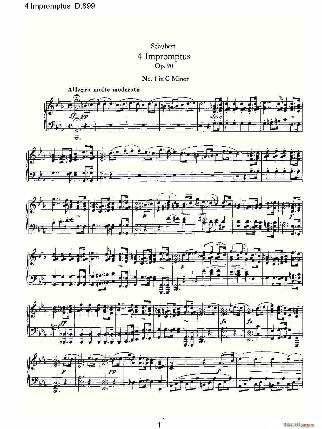 4 Impromptus D.899(ʮּ)1