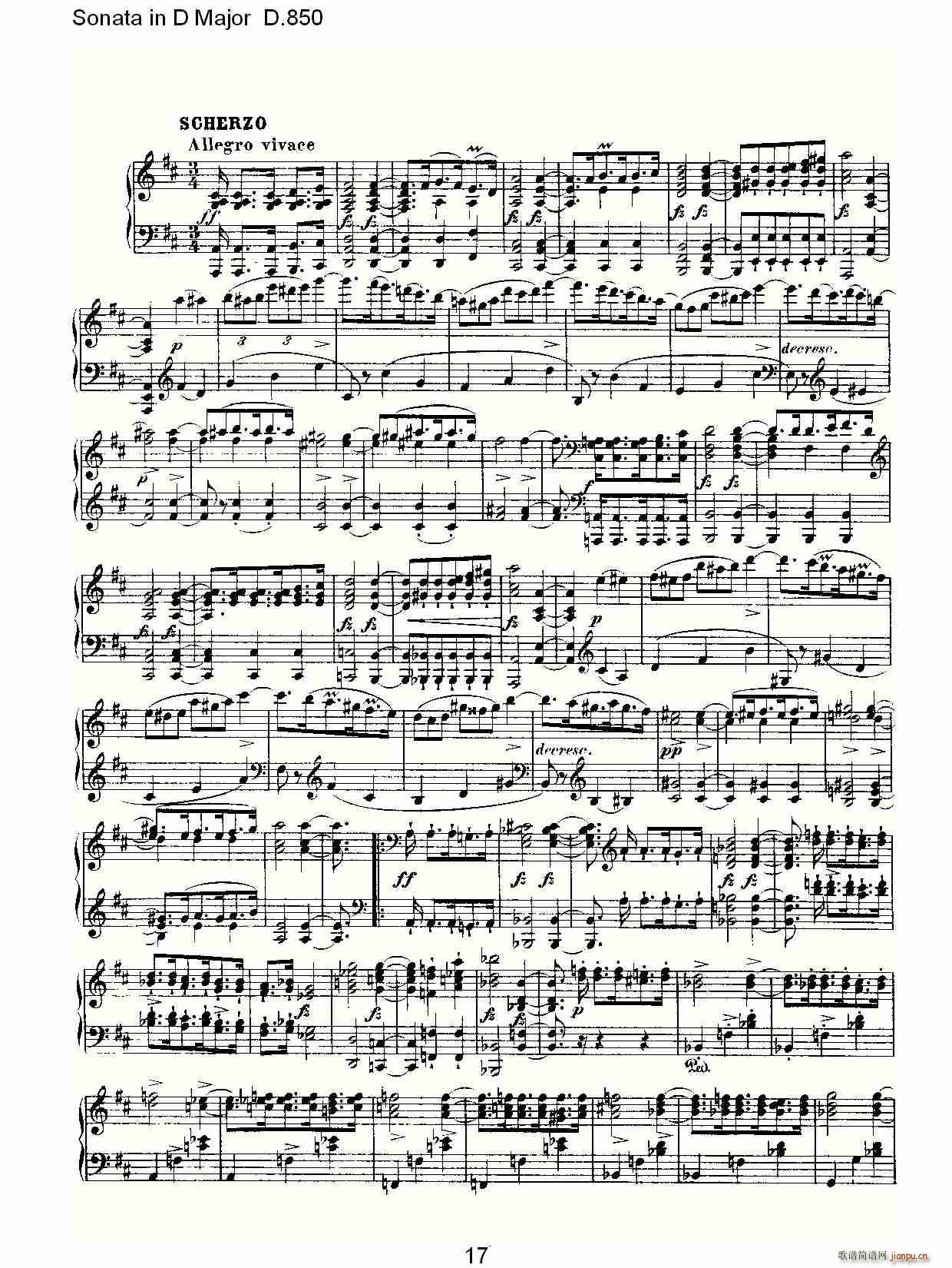 Sonata in D Major D.850(ʮּ)17