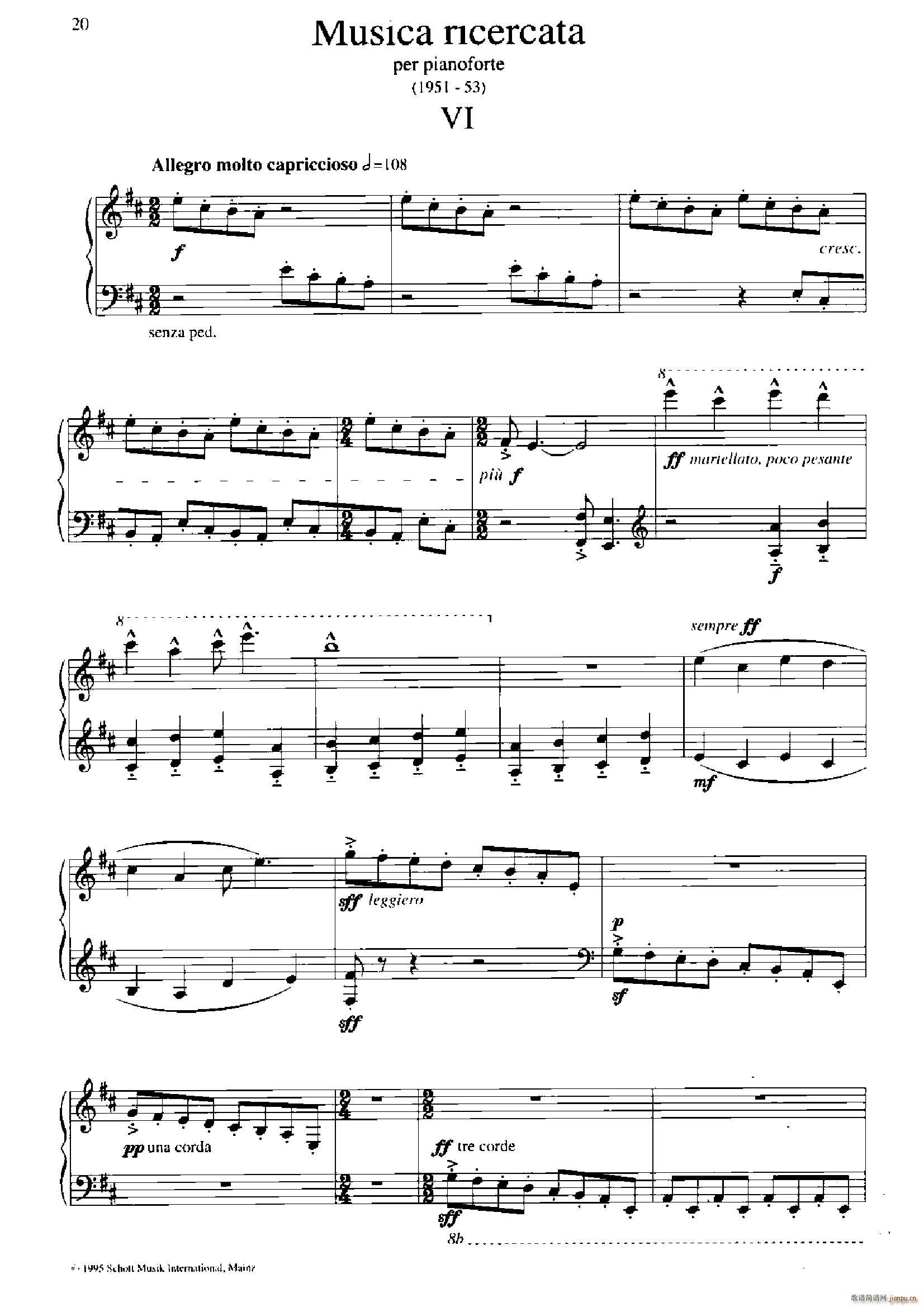 Musica Ricercata ϰ 6()1