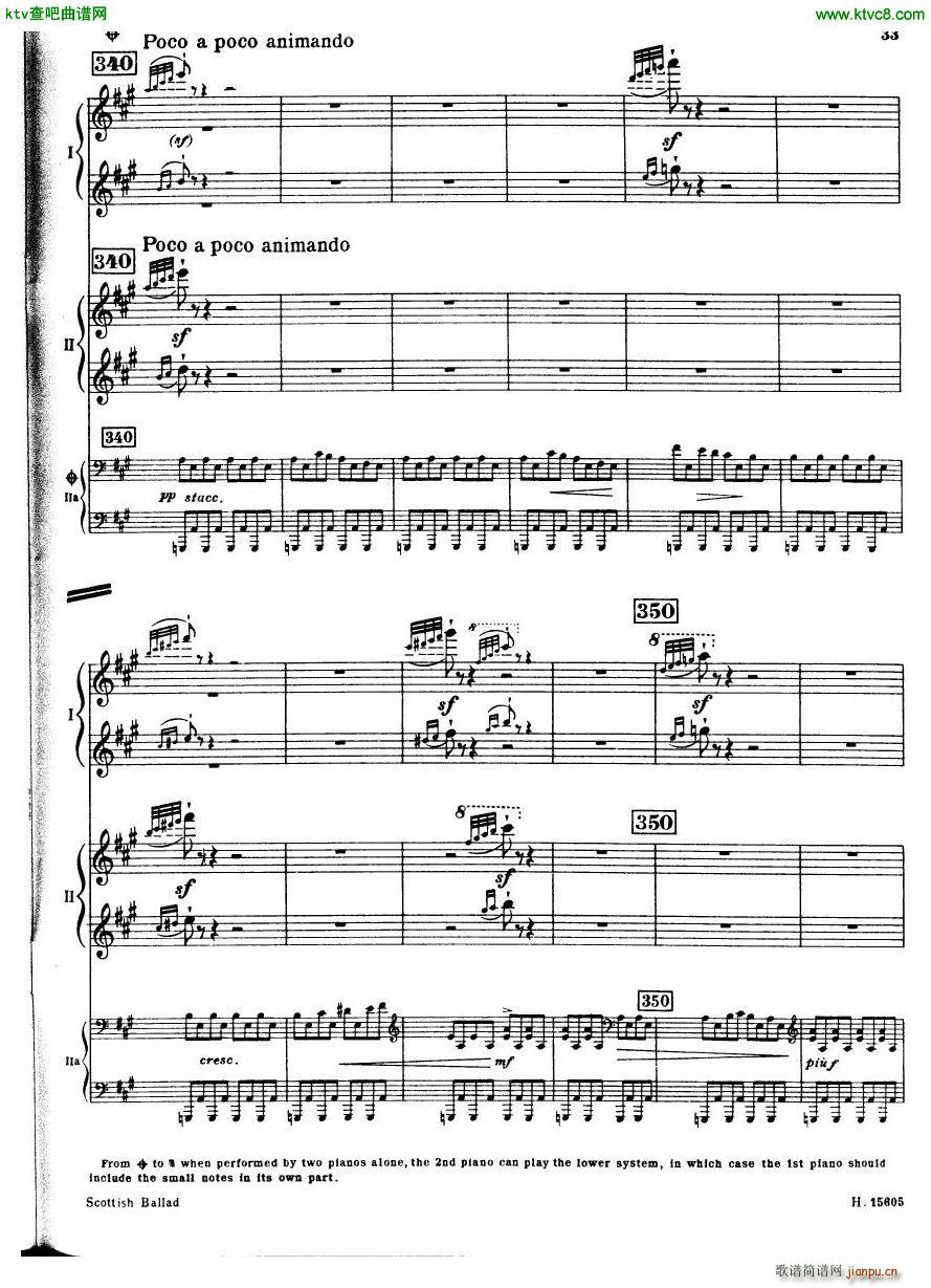 Britten Scottish Ballad op 26 arr for 2 pianos()34