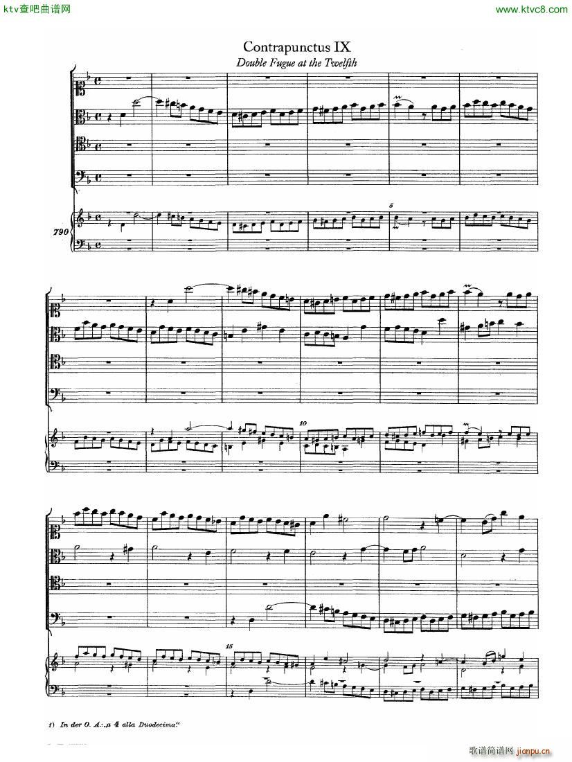 Bach JS BWV 1080 Kunst der Fuge part 1 ()6