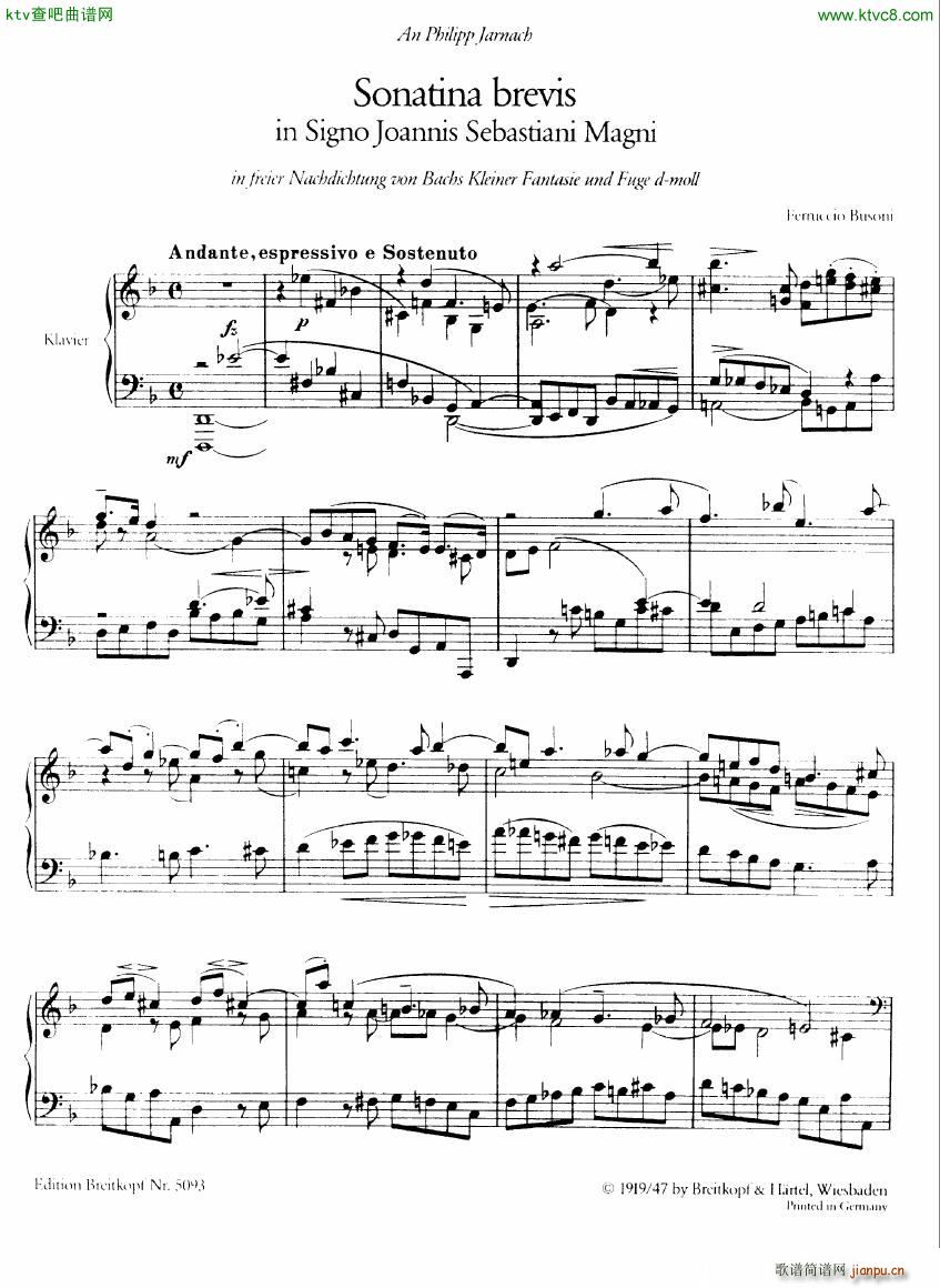 Busoni Sonatina brevis()1