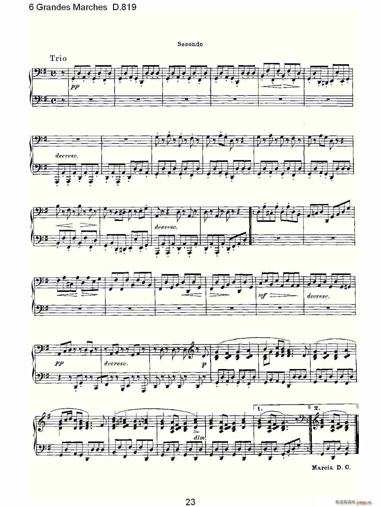 6 Grandes Marches D.819(ʮּ)23