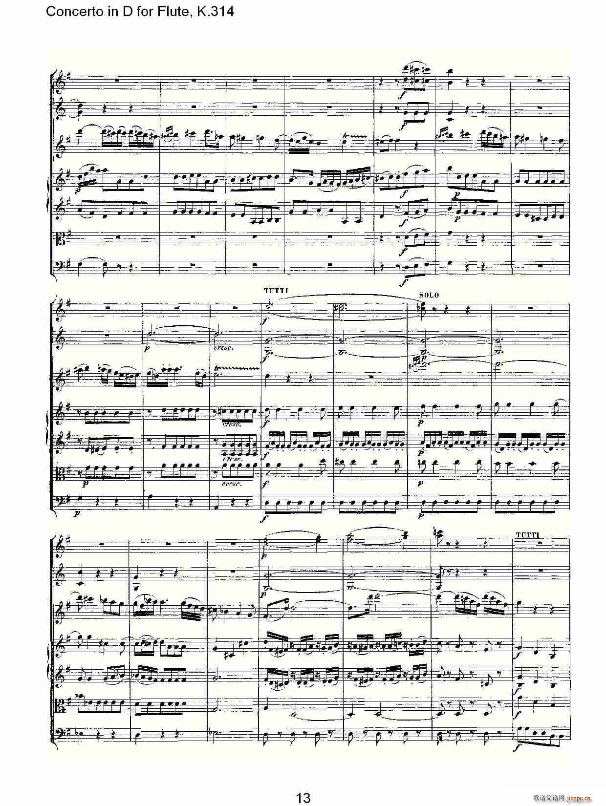 Concerto in D for Flute, K.314()13