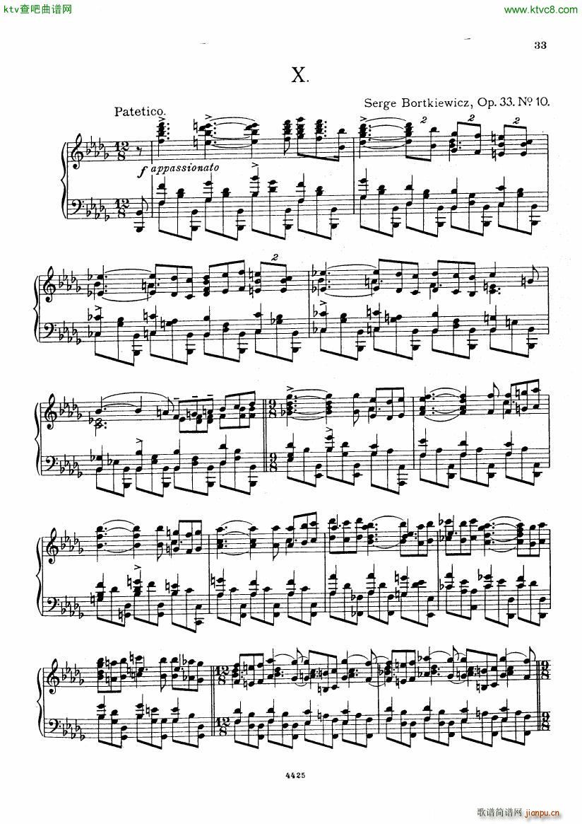Bortkiewicz 10 Preludes Op 33()33