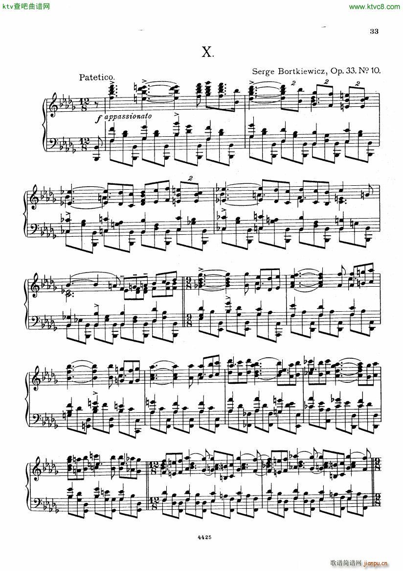 Bortkiewicz 10 Preludes Op 33()33