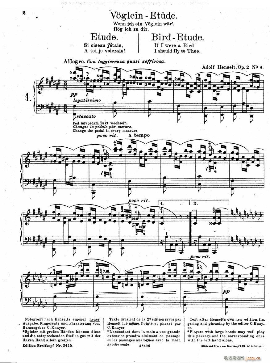Henselt Piano Solo Album Piano Solo Album(ʮּ)1