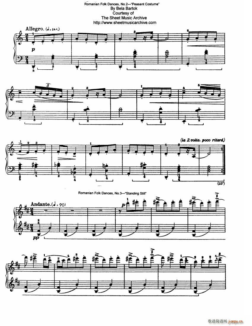 Bartok SZ 56 Six Romanian Folkdances()3