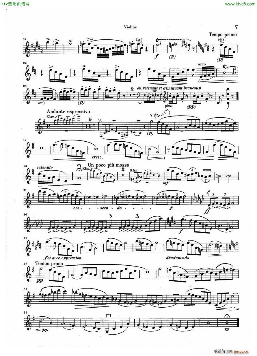 Debussy Piano Trio in G parts()6