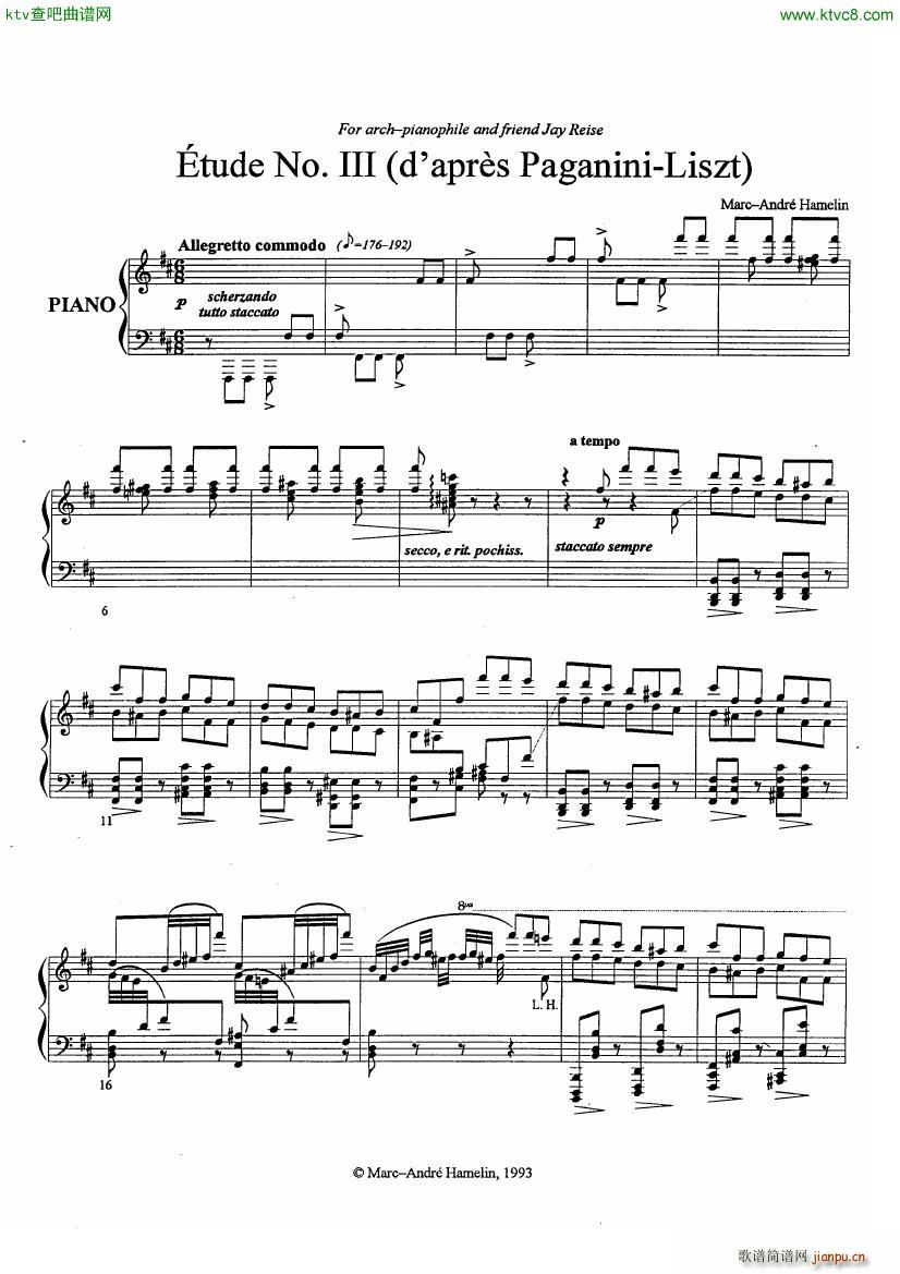 Etude No 3 La Campanella D aprs Paganini Liszt()1