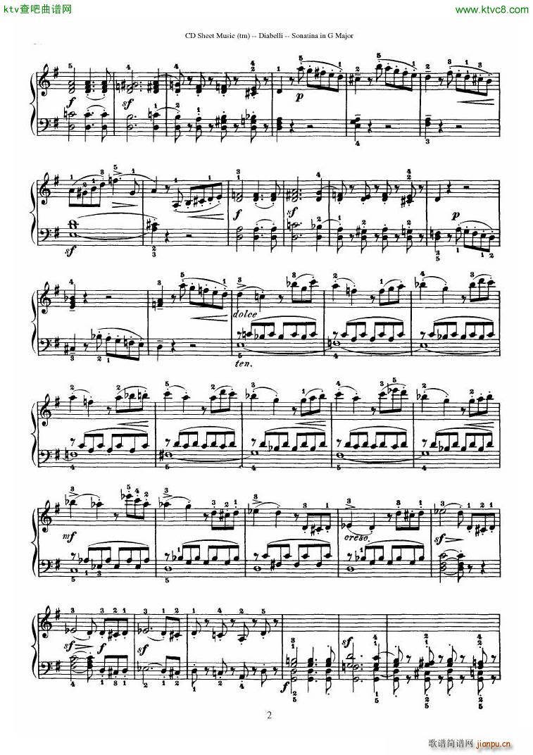 Diabelli Sonatinas Op 168 No 1 7 34P()25