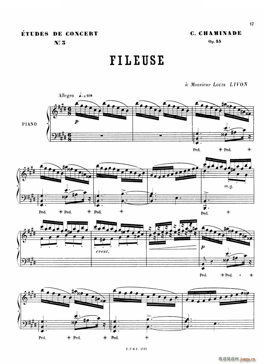 Chaminade 6 Etudes Op35 һ 6 Etudes Op35 һ(ʮּ)17