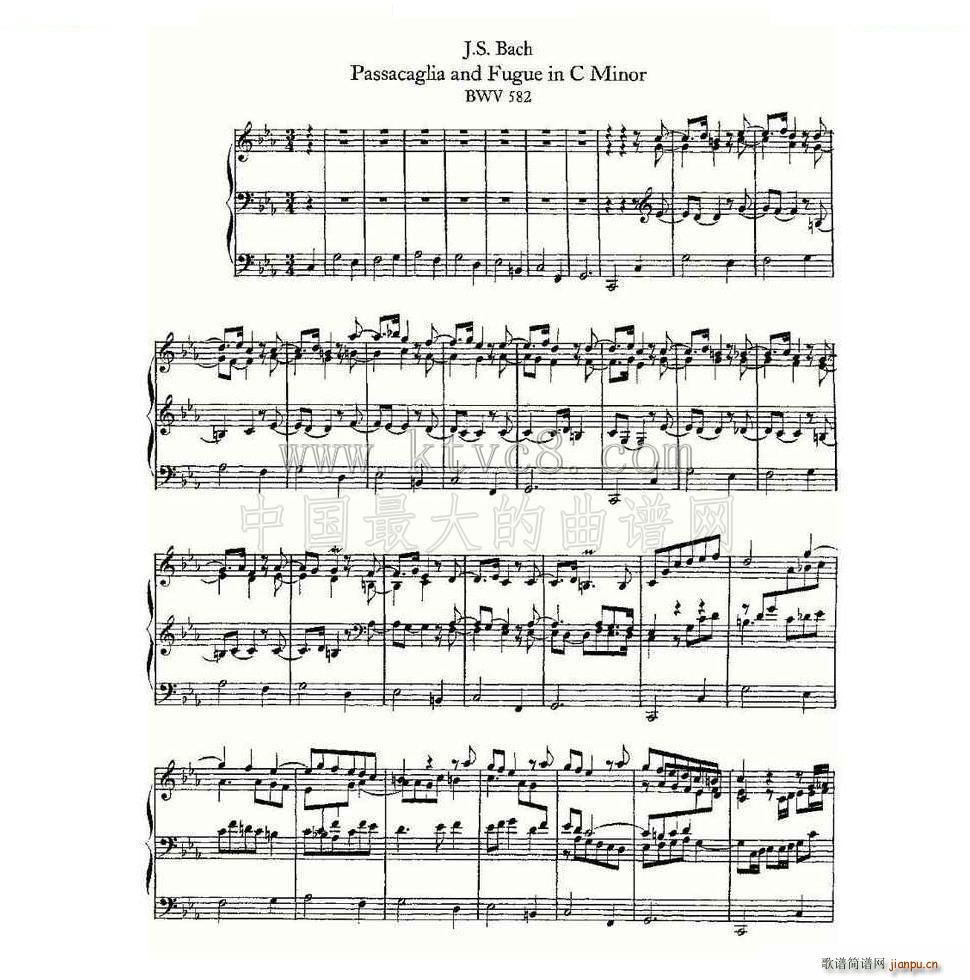 Passacaglia and Fugue in C Minor BWV 582 ܷ(ʮּ)1