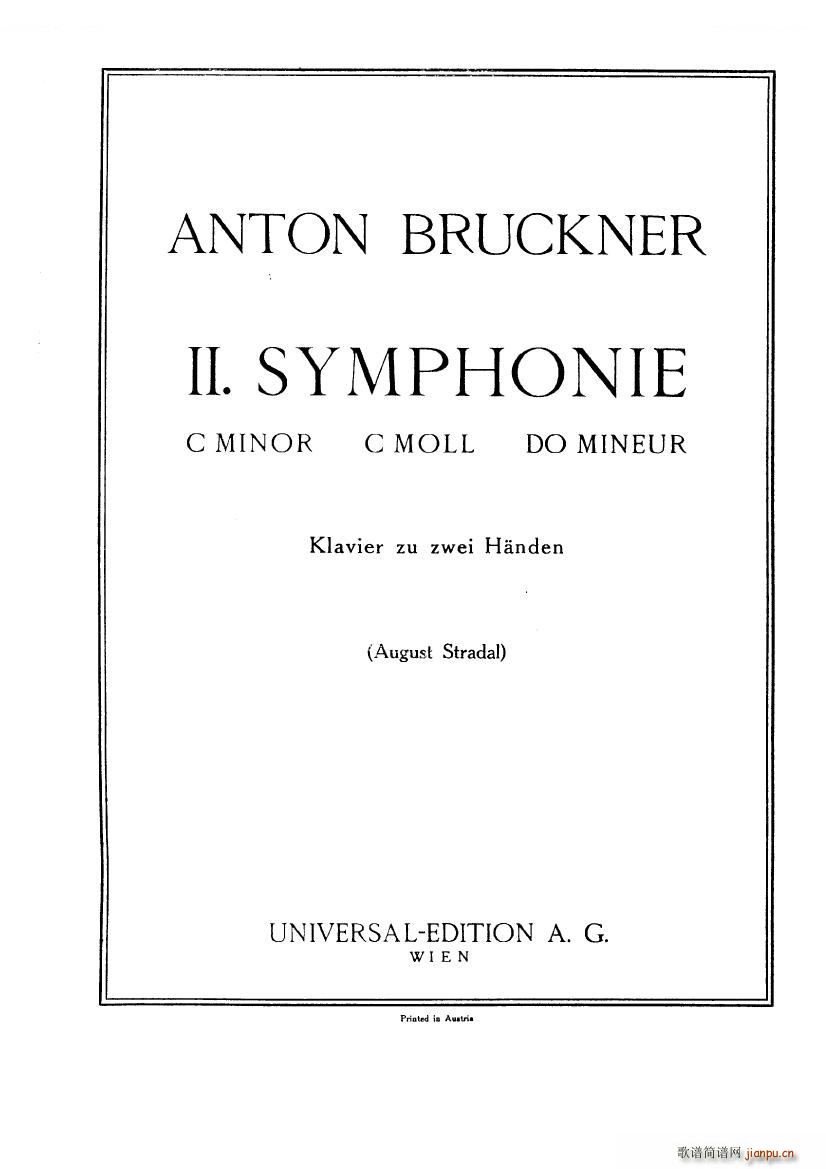 Bruckner Stradal Symphonie No 2 һ()1