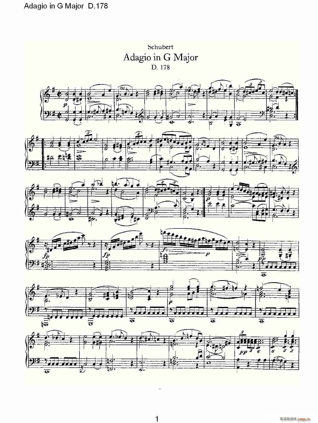 Adagio in G Major D.178O(ʮּ)1