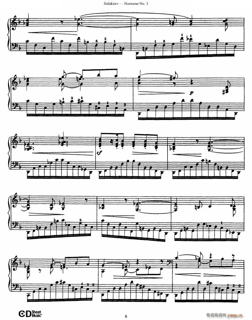 Balakirev Nocturne No 3 Nocturne No 3(ʮּ)8