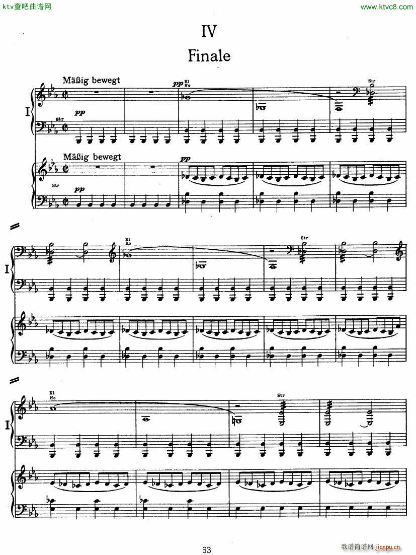 Bruckner Symphony No 4 4 hands arr ()12