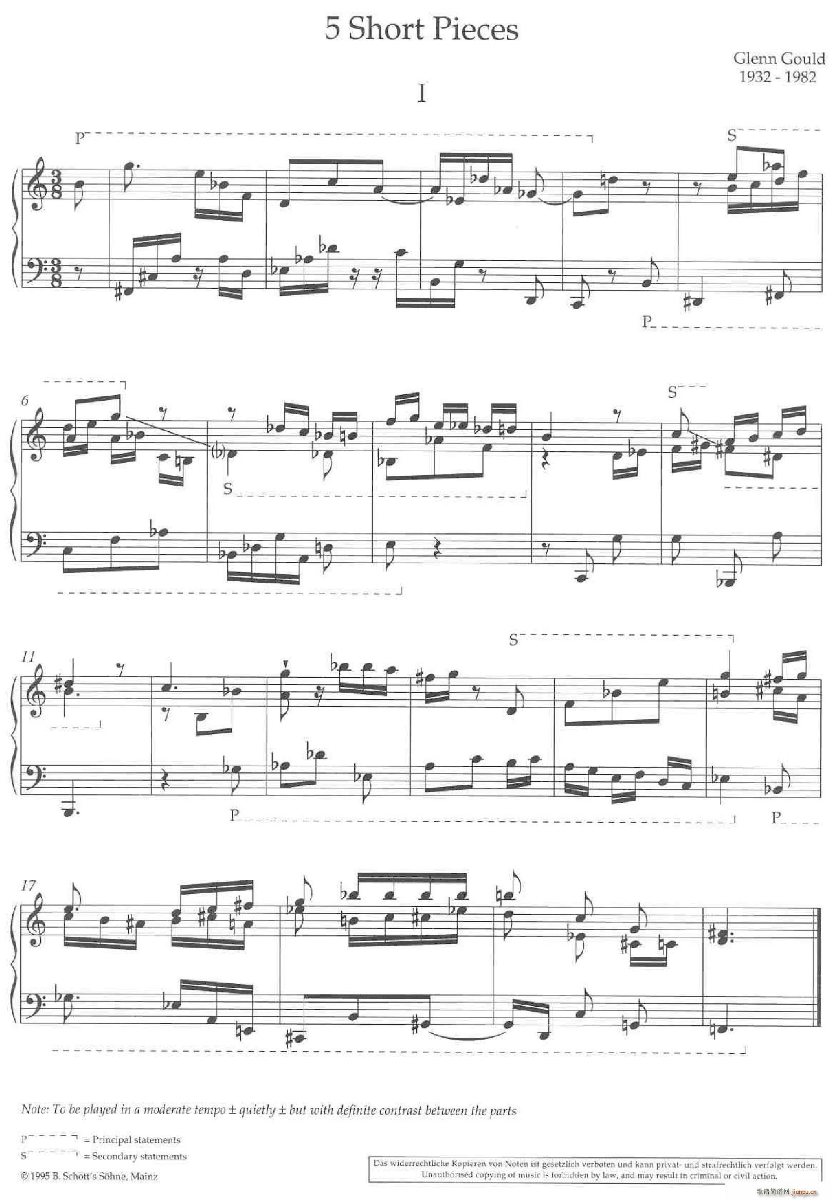 Glenn Gould 5 Short Pieces()1