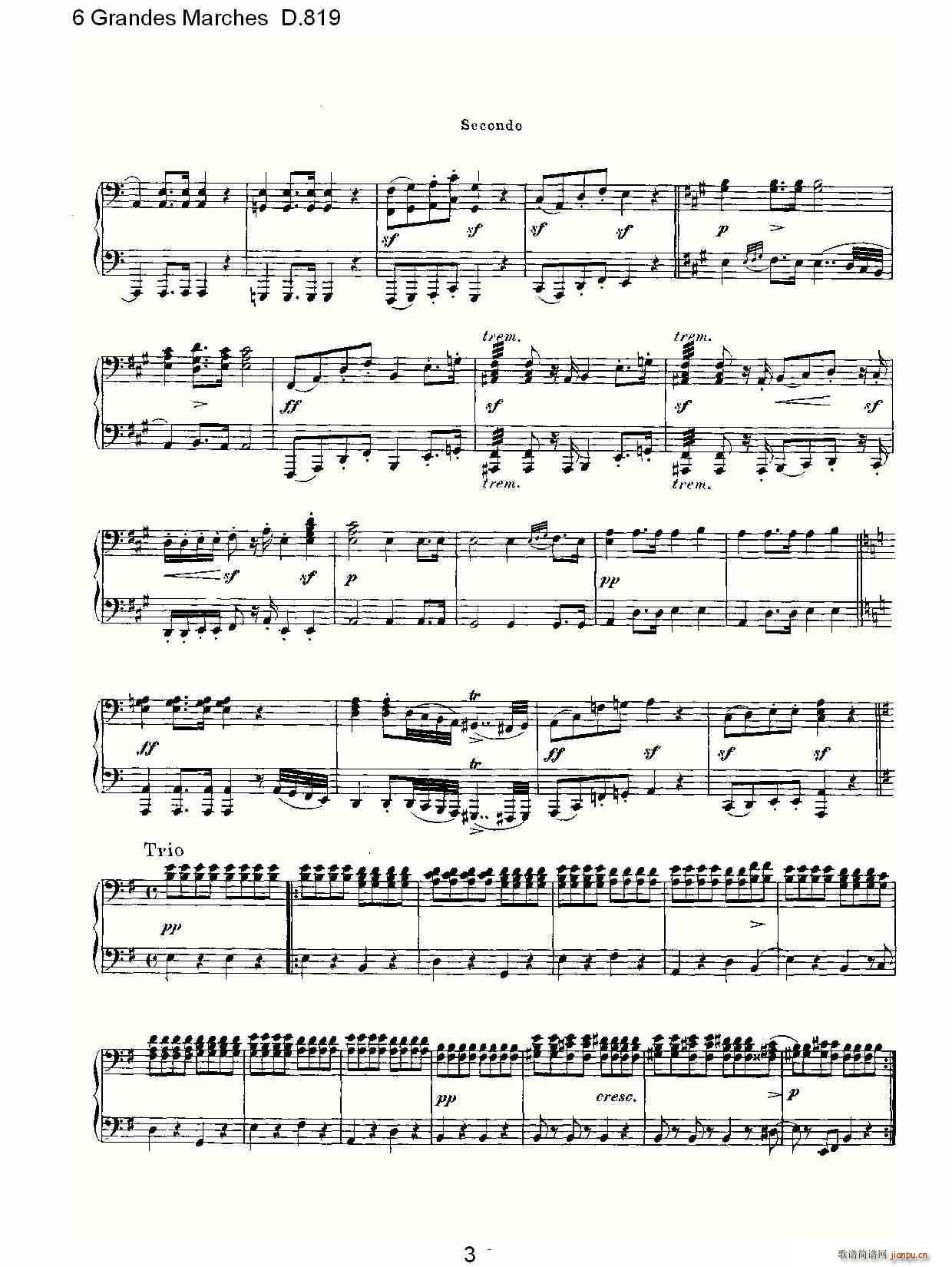 6 Grandes Marches D.819(ʮּ)3