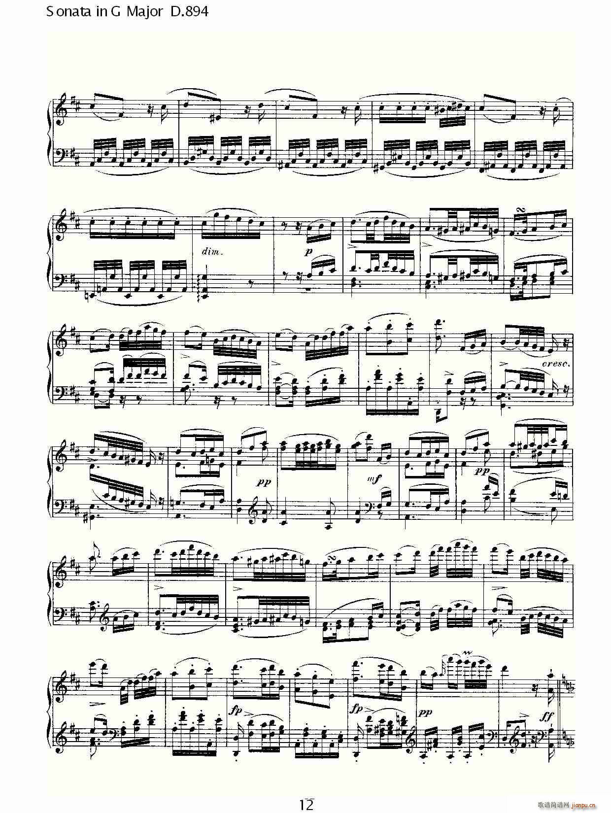 Sonata in G Major D.894(ʮּ)12