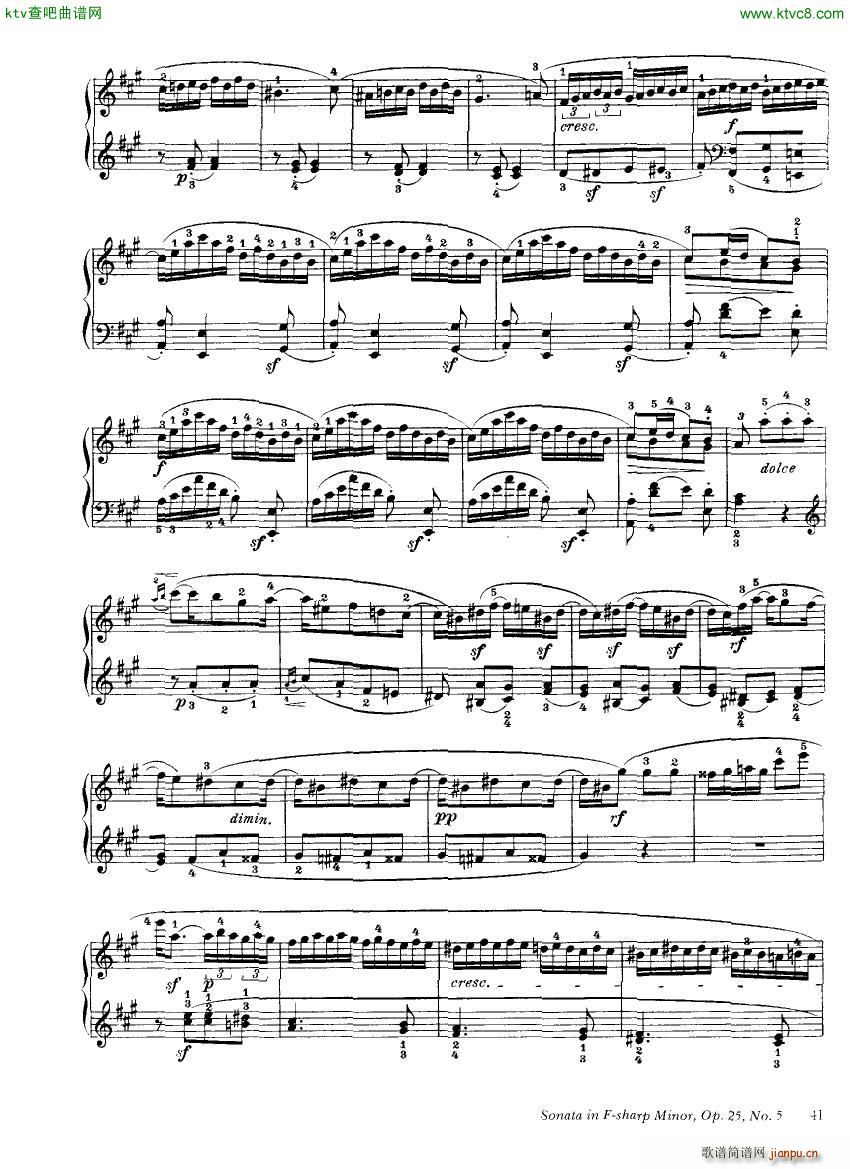 Clementi 25 5 Sonata Fsharp minor()3