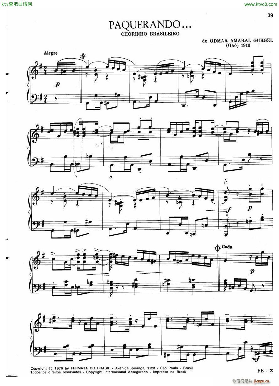 Centenrio do Choro Vol 1 20 Choros Para Piano()37