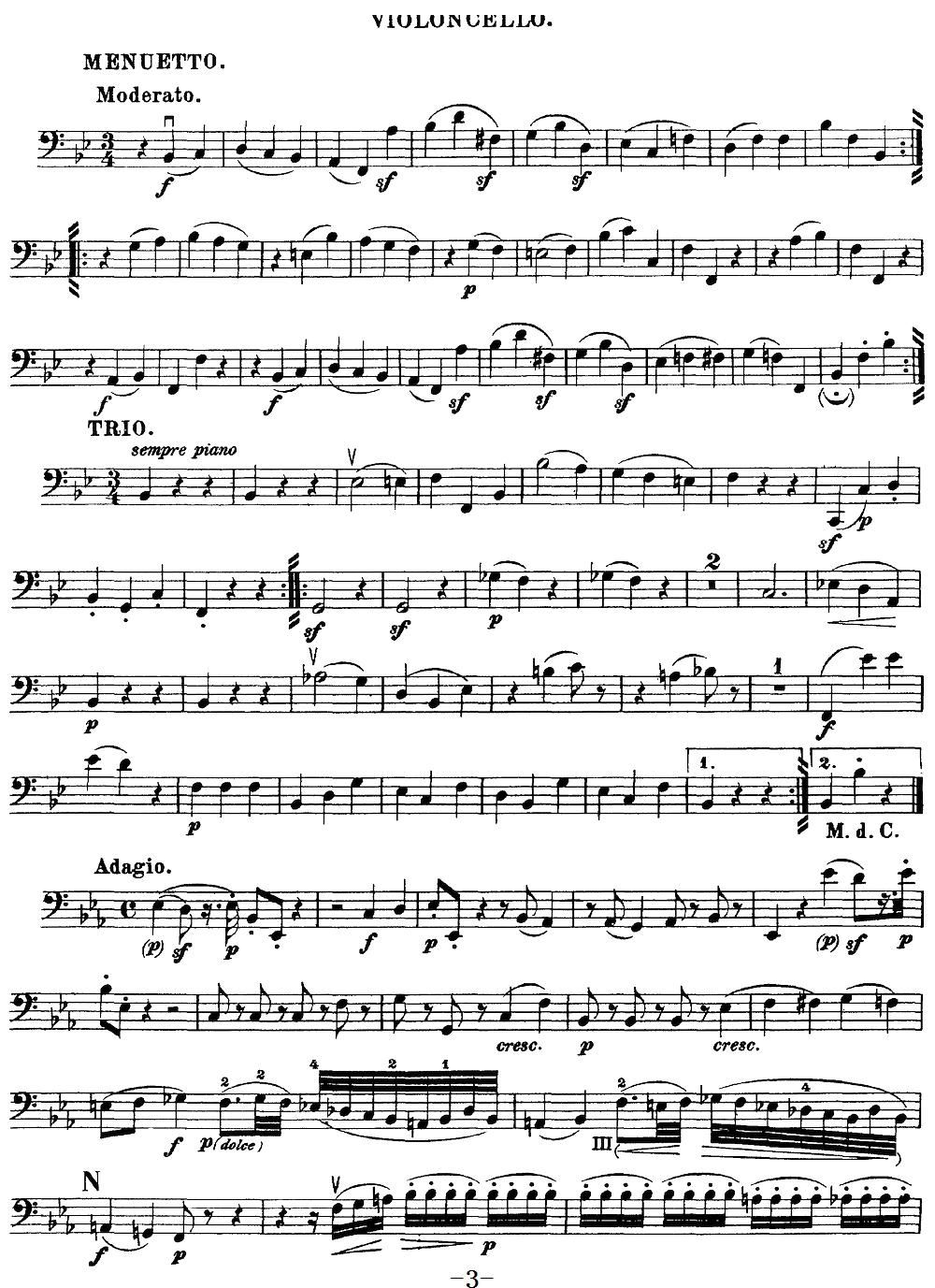 Mozart Quartet No 17 in Bb Major K 458 Cello(ʮּ)3