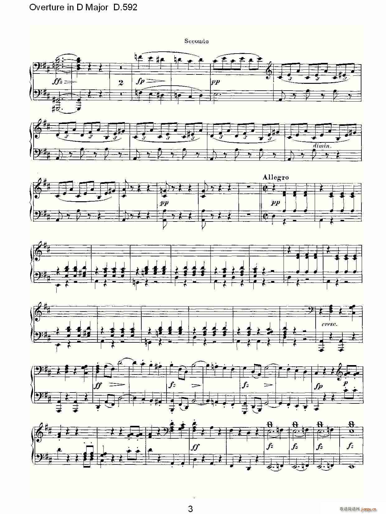 Overture in D Major D.592(ʮּ)3