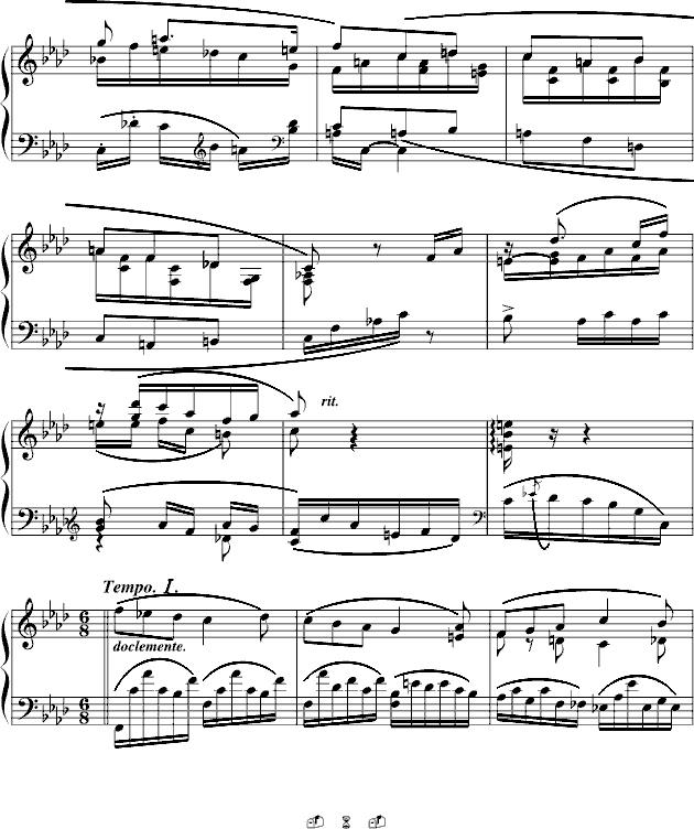 夜曲-法雅钢琴小品(钢琴谱)6